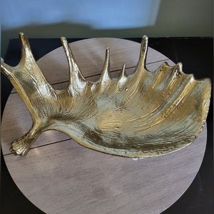 Gold Aluminum Antler Bowl